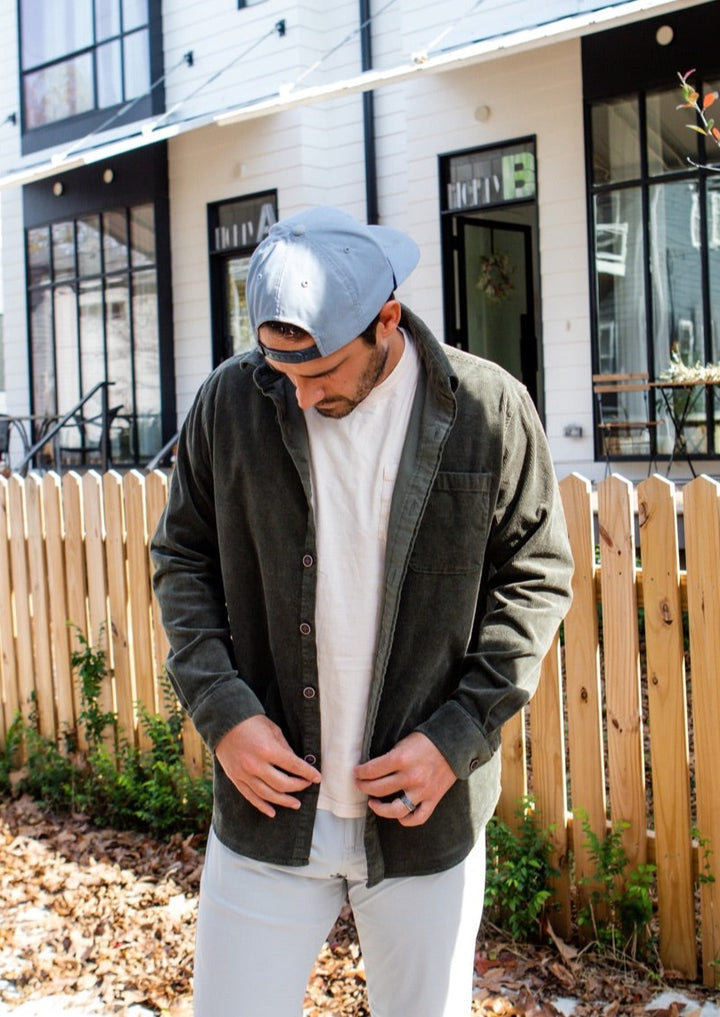 【PERSTEP】23FW★ Endex Corduroy Work Shirt Corduroy Work Shirt - Black | October's Very Own
